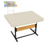 Dustproof Puzzle Board Cover，Waterproof Jigsaw Table Protective Covers with Drawstring,Tilting Puzzle Tables Protection with Storage Bag(Size:210D：107*76*20cm,Color:Beige)