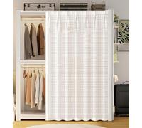 Dustproof Shelf ain Wardrobe Shelf Cover Open Wardrobe ain Sliding Guide Shelf Cover for Kitchen Bathroom Washer Cabinet W260cm x H200cm - Premium Fabric & Easy Installat
