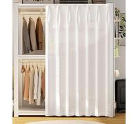 Dustproof Shelf ain Wardrobe Shelf Cover Open Wardrobe ain with Sliding Guide Kitchen & Bathroom Cabinet Shield Washer Cabinet ain W200cm x H220cm