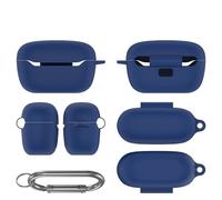 Dustproof Silicone Protective Case for JBL Endurance Race 2 Headphones, Shockproof Scratch Resistant Cover with Portable Hook for Sports Earphones Travel Accessories (Blue)