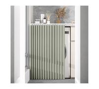 Dustproof Sliding Curtains for Kitchen Closet Bathroom - Adjustable Wardrobe Curtains with Tracks Cabinet Dust Covers for Shelving and Appliances - Versatile Home Decor