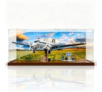 Dustproof Storage & Display Case for LEGO 11378 Douglas DC Airliner Building Block Toy Gift (Display Case Only, No Model) (Background A)