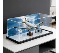 Dustproof Storage & Display Case for LEGO 11378 Douglas DC Airliner Building Block Toy Gift (Display Case Only, No Model) (Background B)