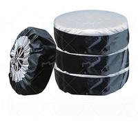 Dustproof Tire Protection Cover, 4 Pcs 210D Oxford Cloth Car Spare Tire Cover, With Drawstring Closure, Designed To Shield Car Tires From Dust, Rain, And Sun Damage(silver 65 * 37cm)