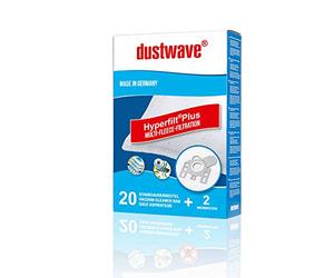 Dustwave® 20 Vacuum Cleaner Bags + 2 Filters Multilayer Micro Fleece for Miele S5 | S8 Compatible with AmazonBasics M11 Branded Dust Bags Made in Germany