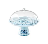 Dusty blue CAKE STAND WITH DOME "JOSEPHINE"