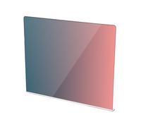 Dusty Blue Pink Gradient Print Acrylic Cutting Board with Counter Lip Non Slip Clear Cutting Board for Kitchen Countertops Protector, Large Size 16”×13”