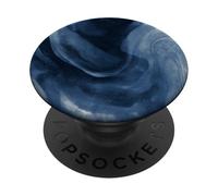 Dusty Blue Swirl Design - Indigo Wave Calm Zen PopSockets Adhesive PopGrip
