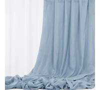 Dusty Blue Wedding Gauze Cheesecloth Fabric, 9.2M x 90cm Cheesecloth Arch Draping Ceiling Drape Table Runner, Blue DIY Cheesecloth for Chair Sash Napkins Drape Wedding Decoration