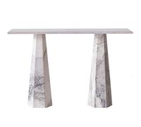 Dusty Deco - Hexagon Console Table, Albanian Grey Marble - Albanian Grey