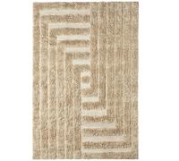 Dusty Deco - Shaggy Labyrinth Wool Rug 300x200 cm, Beige - Beige