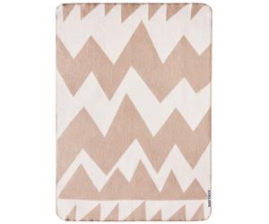 Dusty Deco - Zig Zag Throw Wool, 150x190 cm - Beige