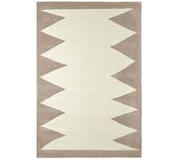 Dusty Deco - Zig Zag Wool Rug Beige, 200x300 cm - White