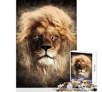 Dusty Lion Head Jigsaw Puzzle 1000 Piece for Teenagers Serene Peaceful Play Activity Peaceful Calm Stress Relief (38X26cm)