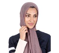 Dusty-Pink A Soft Crimp Crinkle Hijab Scarf for Women Scarfs for Muslim Women Abaya Head Scarf Neck Scarf Turban Head Wrap for Muslim Women Hijab Headscarf Headwrap