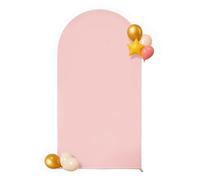 Dusty Pink Arch Backdrop Cover 6FT Wedding Arch Covers Stretchy Backdrop Birthday Party Pale Pink Arch Cover Spandex Balloon Banquet Graduation Bridal Baby Shower Photo Background Decoration