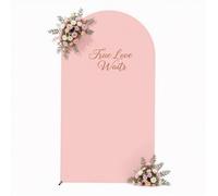 Dusty Pink Arch Backdrop Cover 6FT Wedding Party Arch Covers Stretchy Backdrop Birthday Dusty Pink Arch Cover Spandex Balloon Bridal Baby Shower Banquet Graduation Photo Background Decoration