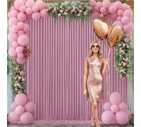 Dusty Pink Backdrop Curtain for Parties Wedding Wrinkle Free Pink Photo Curtains Backdrop Drapes Fabric Decoration for Birthday Party Baby Shower 5ft x 7ft,2 Panels