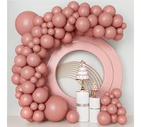 Dusty Pink Balloons 140pcs Retro Pink Balloon Garland Arch Kit 5/10/12/18 Inch Different Size Dusty Rose Pink Latex Balloon for Graduation Baby Shower Wedding Birthday Party Anniversary Decorations