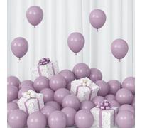 Dusty Purple Balloons 5inch Small Taro Purple Balloon 60pcs Mini Round Retro Lavender Lilac Latex Balloon for Arch Garland Retro Boho Birthday Party Decoration Wedding Baby Bridal Shower Bachelorette