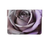 Dusty Rose Fade Leather Laptop Sleeve 13 Inch-Pu Leather Protective Case For Macbook, Slim Computer Bag For Daily Travel