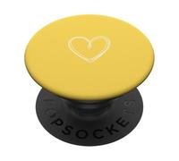 Dusty Rose Hand Drawn Heart Minimalist Feminine PopSockets Adhesive PopGrip