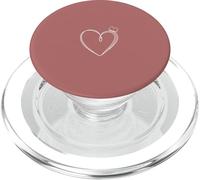 Dusty Rose Hand Drawn Heart Minimalist Love Book Lover PopSockets PopGrip for MagSafe