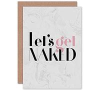 Dusty Rose Lets Get Naked Greetings Card