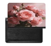 Dusty Rose Pink Passport Holder for Travel Essentials Leather Passport Wallet Slim Passport Cover Waterproof Passports Book Holders Card Case Travel Accessories for Women Men