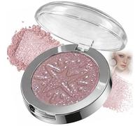 Dusty Rose Shimmer Eyeshadow Compact - Soft Grey Pink Powder For Eye Makeup & Highlighter, Smooth Blendable Buildable Colour With Radiant Glow For Everyday Wear, Multi Use For Eyes Cheeks And Nose