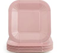 Dusty Rose Square Paper Dessert Plates - 24 count
