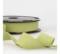 Dusty Sage Green 3m 100% Cotton Tape - Soft, Flexible Binding for Bunting, Aprons & Crafts - 25mm Wide - Packaged Cut Length, no Joins