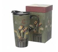DUSVALLY Ceramic Mug Tall Mug Coffee Mug with Lid and Gift Box 17oz.Golf Club