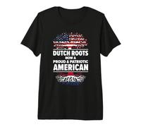 Dutch American Patriot USA Grown Netherlands US Flag Premium T-Shirt