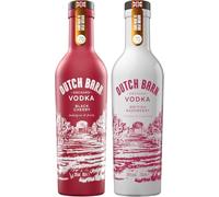 Dutch Barn Black Cherry & British Raspberry Vodka Bundle | 2 x 70cl Bottles | Dutch Barn Black Cherry & Vibrant British Raspberry Vodka | Made From British Apples | Co-owned By Ricky Gervais