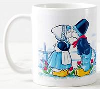 Dutch Boy and Girl Mug,11 oz Large Handle Ceramic Tea/Coffee Mug. can be Personalised