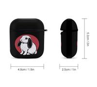 Dutch Bunny Rabbit Case Cover Compatible with AirPods 1&2 Protective PC Shell Carrying Case with Keychain