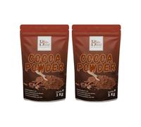 Dutch Cocoa Powder 2X1kg - Bake Blend - Alkalized Dark Brown Cacao for Baking, Rich Hot Chocolate & Desserts - Fat-Reduced, Vegan & Halal Certified (NP)
