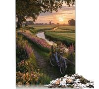 Dutch Countryside Wooden Jigsaw Puzzle for Adults Fun 500 Pieces Stress Relief Education Game Toy Intellectual Game Decoration Relaxation And Intelligence 500pcs (52x38cm)