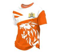 Dutch Day Celebration T-Shirt - Short Sleeve Casual Graphic Print Comfortable Great for Festivals, Holidays Parties, orange, L