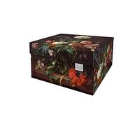 Dutch Design Brand Small Storage Box with Lid - 2 Storage Boxes - FSC Certified Recyclable Cardboard (Size: 27.8 x 20.6 x 14 cm) (Flowers)
