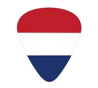 Dutch flag 12 Piece Guitar Pick Set Durable Non Slip Different Sizes for Electric Guitar Acoustic Guitar Ukulele