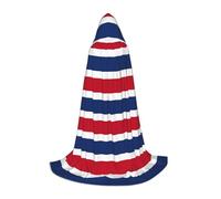 Dutch Flag Hooded Cape For Teenagers Witch Vampire Cosplay Party Halloween Christmas Printed Long Cloak