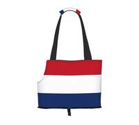 Dutch flag Pattern pet going out bag - lightweight travel cat bag, breathable shoulder bag for small dogs