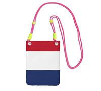 Dutch Flag Print Crossbody Bag For Women, Shoulder Bag Purse, Travel Sport Mini Phone Bag, Phone Wallet