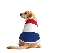Dutch Flag Print Dog Shirts for Pet, Soft Breathable Vest Lightweight Stretchy Pet T-Shirt for Medium Dog