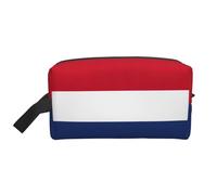 Dutch flag print Fashionable Travel Storage Bag, Portable Toiletry Bag Large Capacity Organizer