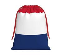 Dutch Flag Print Gift Drawstring Bag Reusable Pouch Festive Decor Party Favor Daily Storage Sack