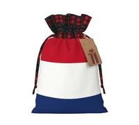 Dutch Flag Print Gift Reusable Bags Festive Drawstring Pouches Versatile Birthday Wedding Favors