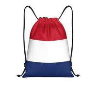 Dutch Flag Print Gym Bag Drawstring Bag Portable Lightweight Cinch Sack Pack For Beach Storage Outdoor 36X42Cm
